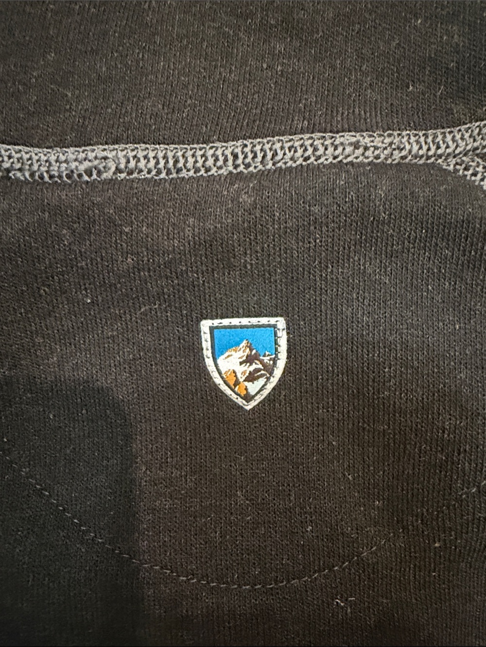 KÜHL Black 1/4 Zip Fleece Pullover with Contrast Stitching - Picture 4 of 5